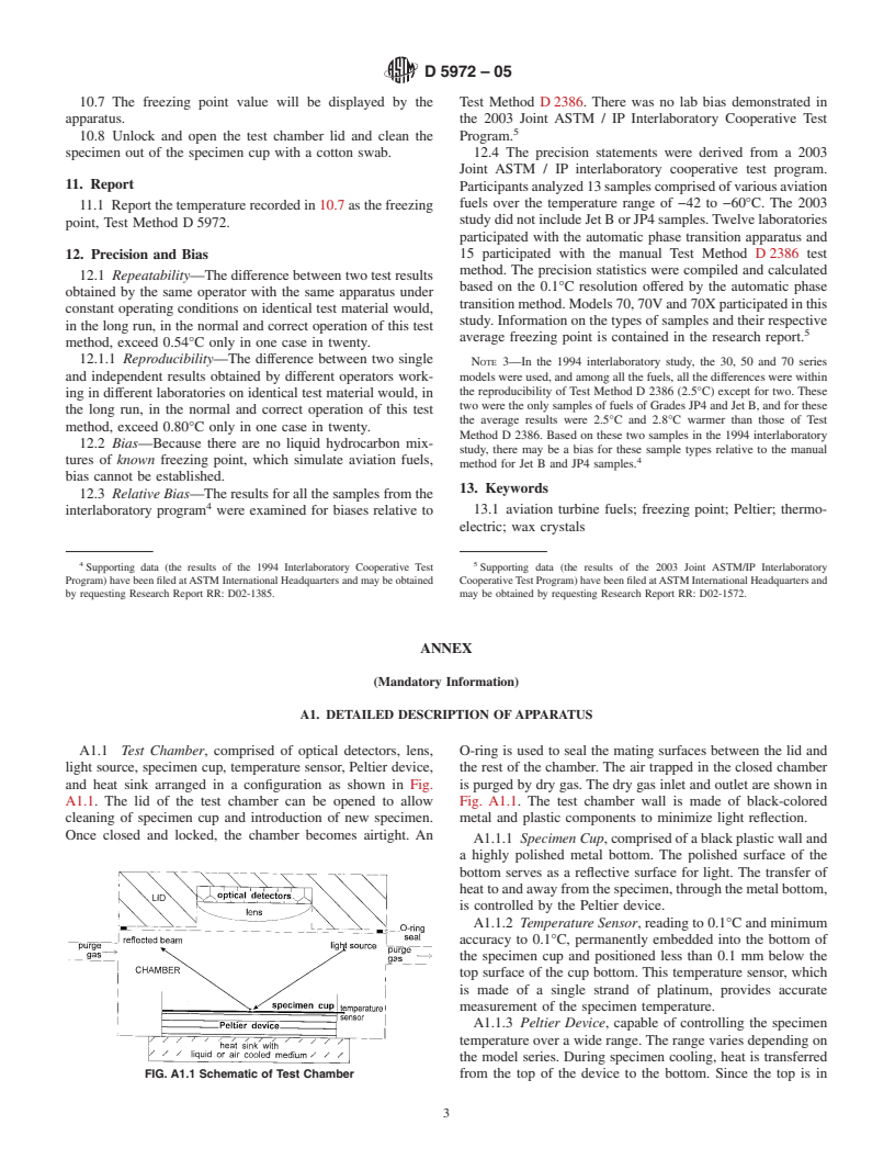 ASTM D5972-05 - Standard Test Method for Freezing Point of Aviation Fuels (Automatic Phase Transition Method)