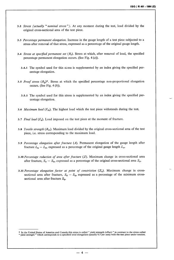 ISO/R 401:1964 ISO/R 401:1964 - Tensile testing of copper and copper alloy tubes of circular section - Page 4 preview