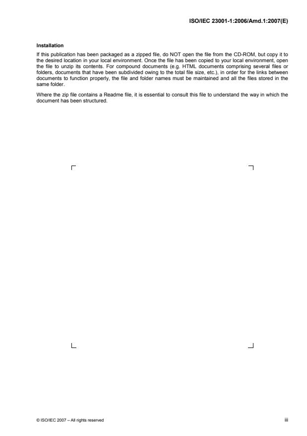 ISO/IEC 23001-1:2006/Amd 1:2007 - Conformance and reference software