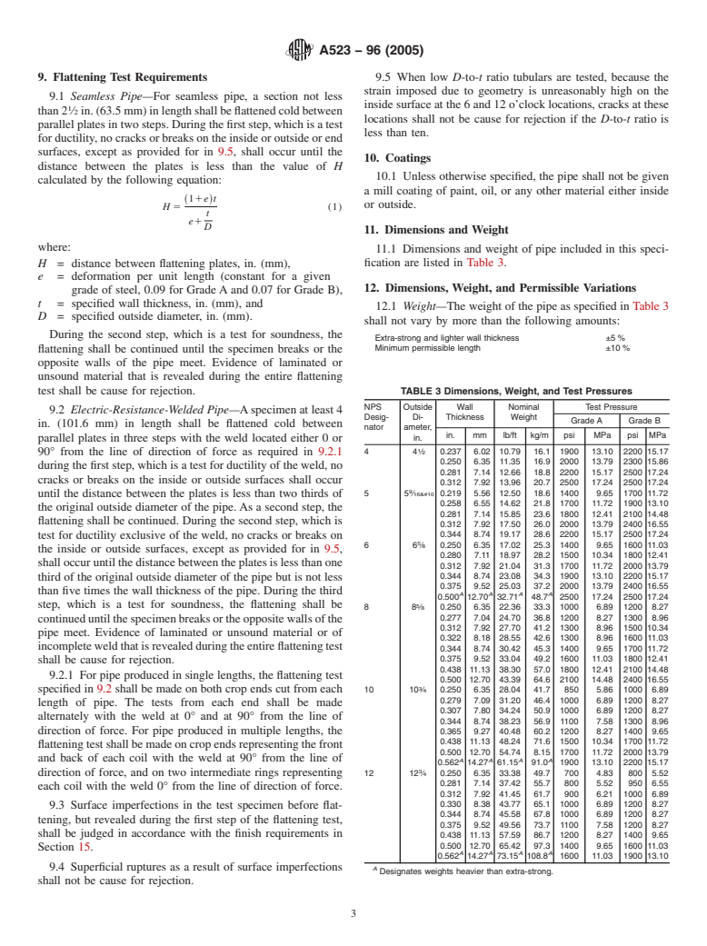 ASTM A523-96(2005) - Standard Specification for Plain End Seamless and Electric-Resistance-Welded Steel Pipe for High-Pressure Pipe-Type Cable Circuits