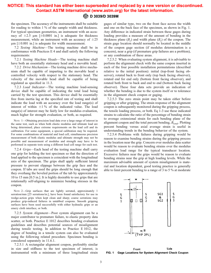 ASTM D3039/D3039M-00 - Standard Test Method for Tensile Properties of Polymer Matrix Composite Materials