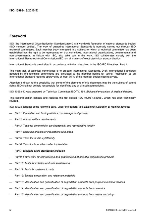 ISO 10993-13:2010 ISO 10993-13:2010 - Biological evaluation of medical devices - Page 4 preview