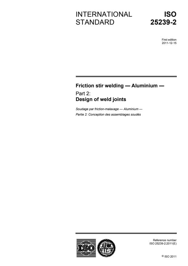 ISO 25239-2:2011 - Friction stir welding -- Aluminium