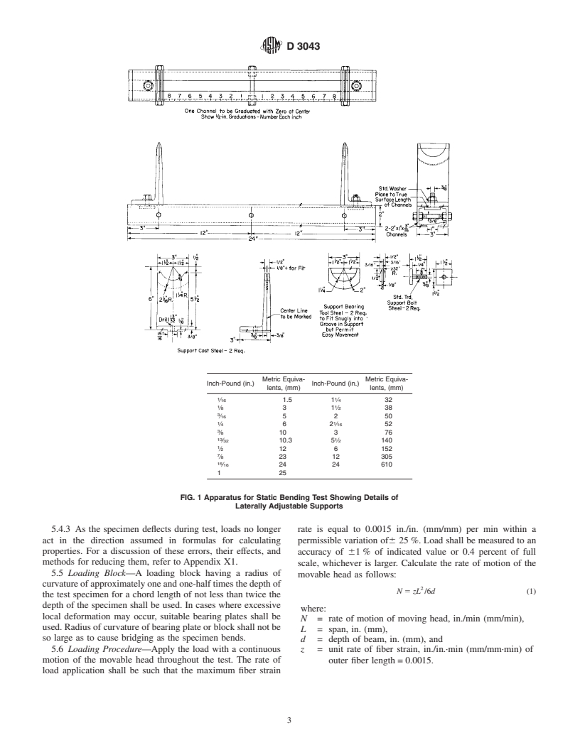 ASTM D3043-00e1 - Standard Test Methods for Testing Structural Panels in Flexure