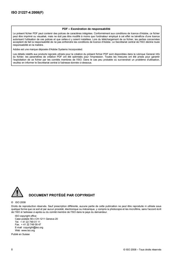 ISO 21227-4:2008 ISO 21227-4:2008 - Peintures et vernis -- Évaluation par imagerie optique des défauts des surfaces revetues - Page 2 preview