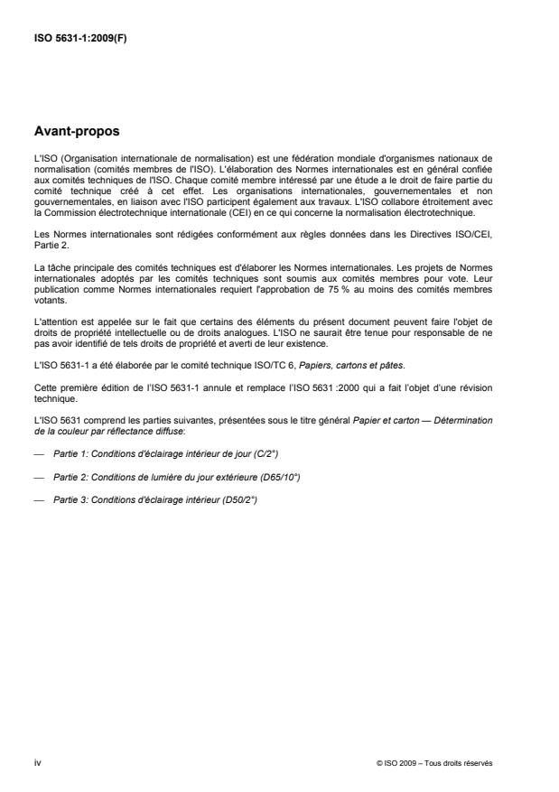 ISO 5631-1:2009 ISO 5631-1:2009 - Papier et carton -- Détermination de la couleur par réflectance diffuse - Page 4 preview