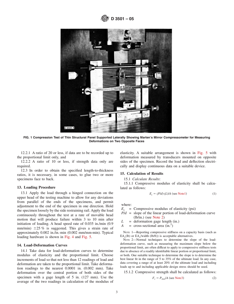 ASTM D3501-05 - Standard Test Methods for Wood-Based Structural Panels in Compression