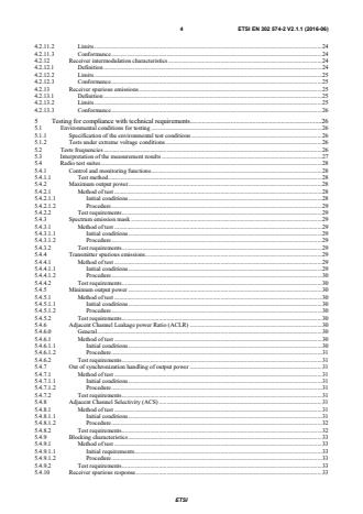 ETSI EN 302 574-2 V2.1.1 (2016-06) ETSI EN 302 574-2 V2.1.1 (2016-06) - Satellite Earth Stations and Systems (SES); Harmonised Standard for Mobile Earth Stations (MES) operating in the 1 980 MHz to 2 010 MHz (earth-to-space) and 2 170 MHz to 2 200 MHz (space-to-earth) frequency bands covering the essential requirements of article 3.2 of the Directive 2014/53/EU; Part 2: User Equipment (UE) for wideband systems - Page 4 preview