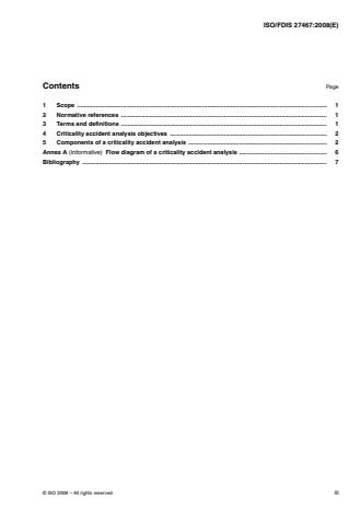ISO 27467:2009 - Nuclear criticality safety -- Analysis of a postulated criticality accident