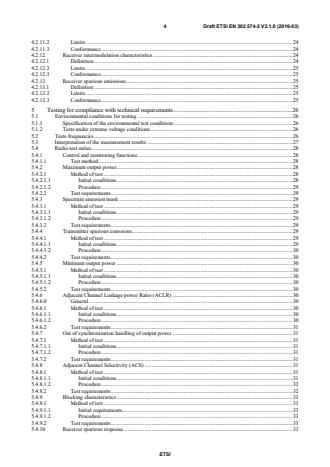ETSI EN 302 574-2 V2.1.1 (2016-06) ETSI EN 302 574-2 V2.1.0 (2016-03) - Satellite Earth Stations and Systems (SES); Harmonised Standard for Satellite Earth Stations (MES) for MSS operating in the 2 GHz frequency bands; Part 2: User Equipment (UE) for wideband systems covering the essential requirements of article 3.2 of the Directive 2014/53/EU - Page 4 preview