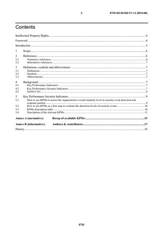 ETSI GS ISI 003 V1.1.2 (2014-06) - Information Security Indicators (ISI); Key Performance Security Indicators (KPSI) to evaluate the maturity of security event detection