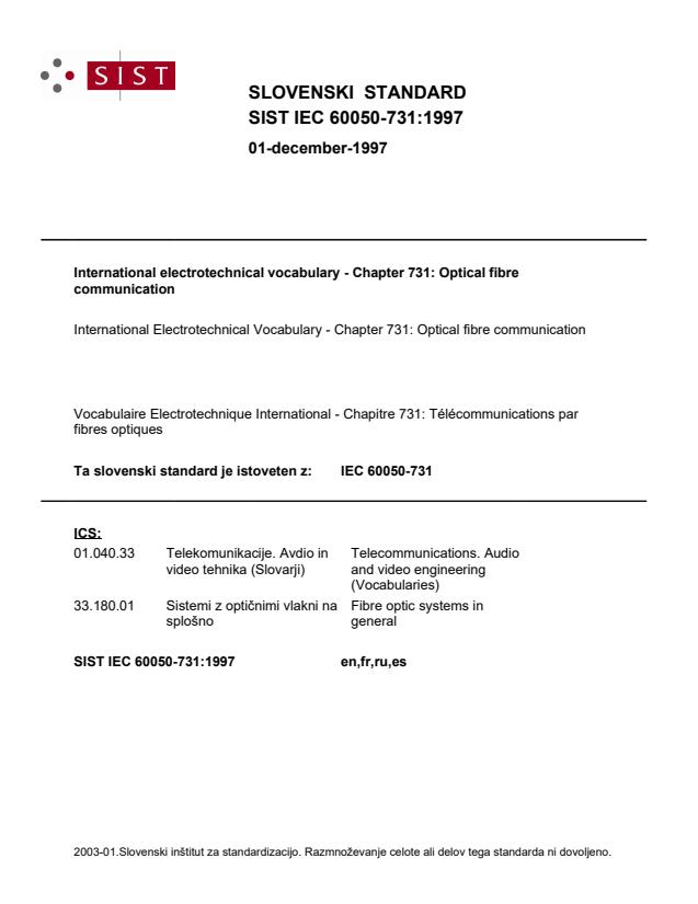 IEC 60050-731:1997