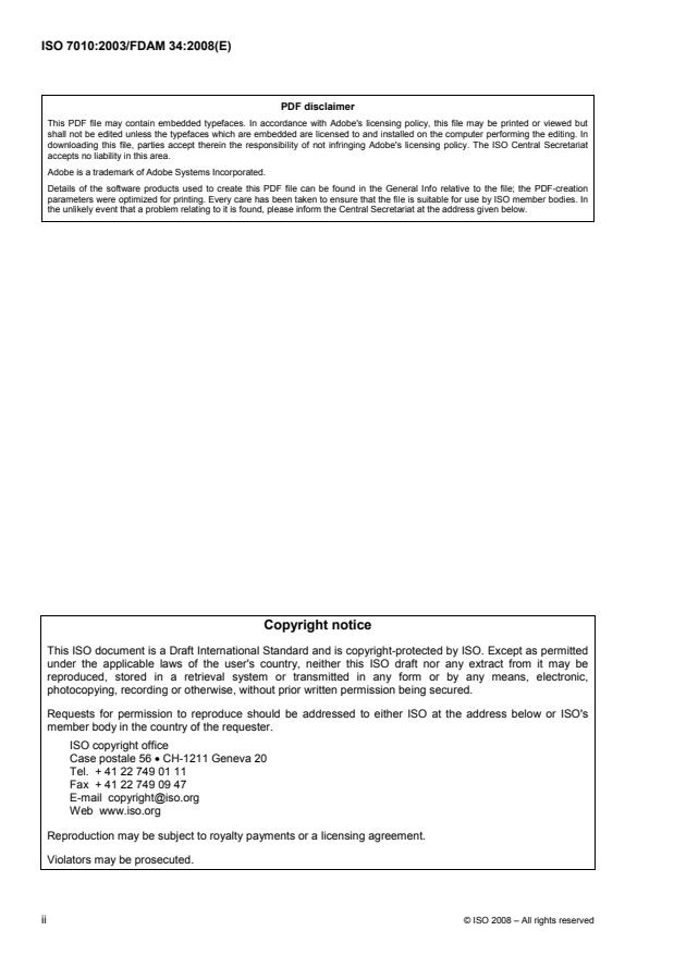 ISO 7010:2003/FDAmd 34 ISO 7010:2003/FDAmd 34 - Safety sign W022: Warning; Sharp elements - Page 2 preview