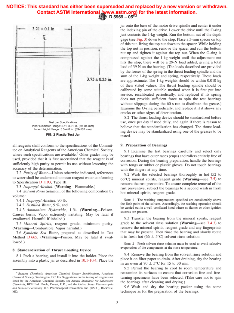 ASTM D5969-05e2 - Standard Test Method for Corrosion-Preventive Properties of Lubricating Greases in Presence of Dilute Synthetic Sea Water Environments