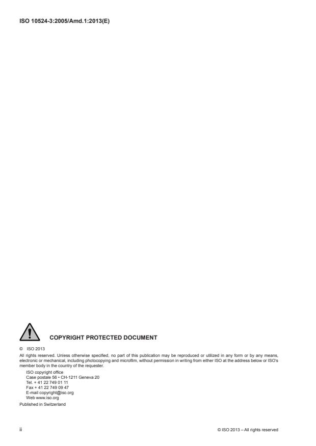 ISO 10524-3:2005/Amd 1:2013 ISO 10524-3:2005/Amd 1:2013 - Filtration and information to be supplied by the manufacturer - Page 2 preview