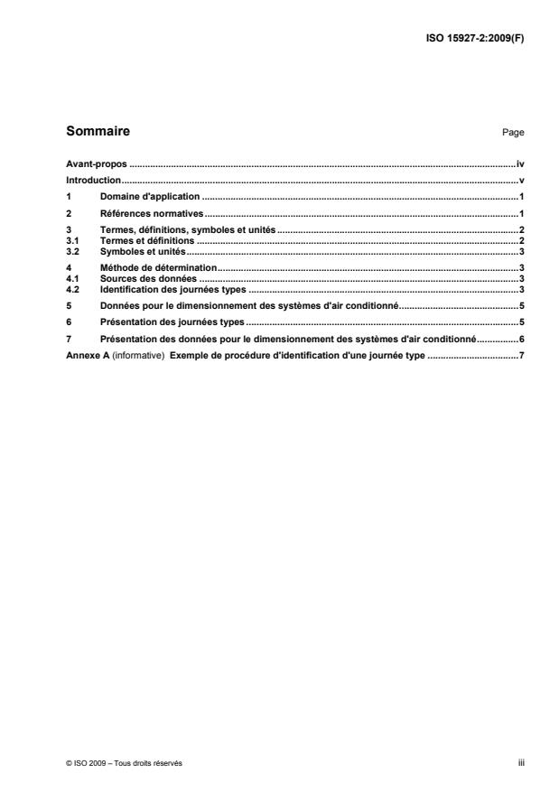 ISO 15927-2:2009 - Performance hygrothermique des bâtiments -- Calcul et présentation des données climatiques