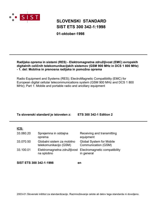 ETS 300 342-1:1998