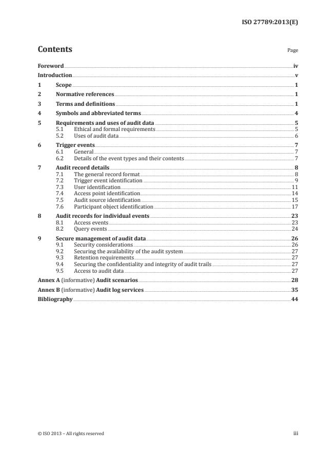 ISO 27789:2013 - Health informatics -- Audit trails for electronic health records