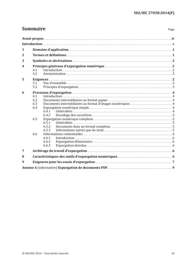 ISO/IEC 27038:2014 - Technologies de l'information -- Techniques de sécurité -- Spécifications concernant l'expurgation numérique