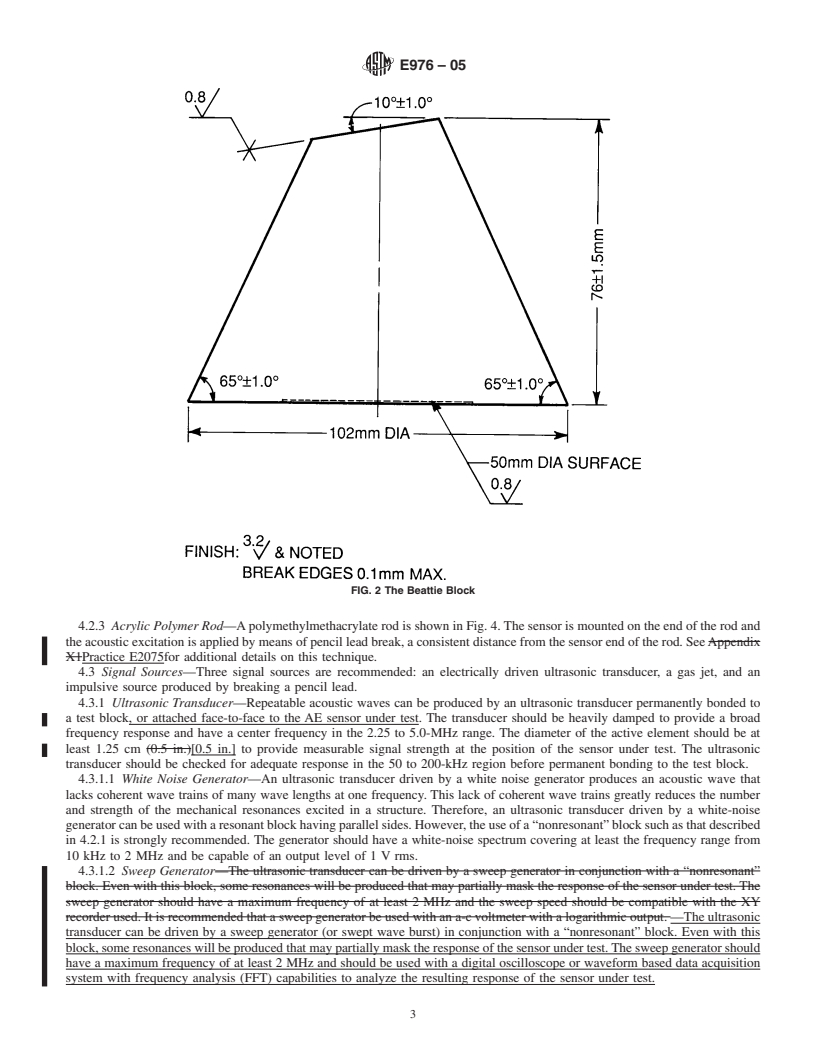 REDLINE ASTM E976-05 - Standard Guide for Determining the Reproducibility of Acoustic Emission Sensor Response