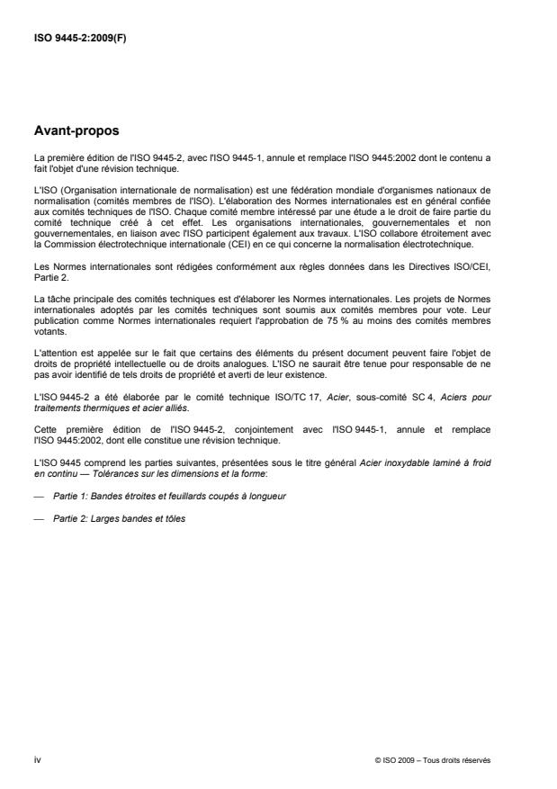 ISO 9445-2:2009 ISO 9445-2:2009 - Acier inoxydable laminé a froid en continu -- Tolérances sur les dimensions et la forme - Page 4 preview
