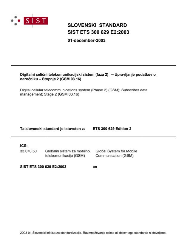 ETS 300 629 E2:2003