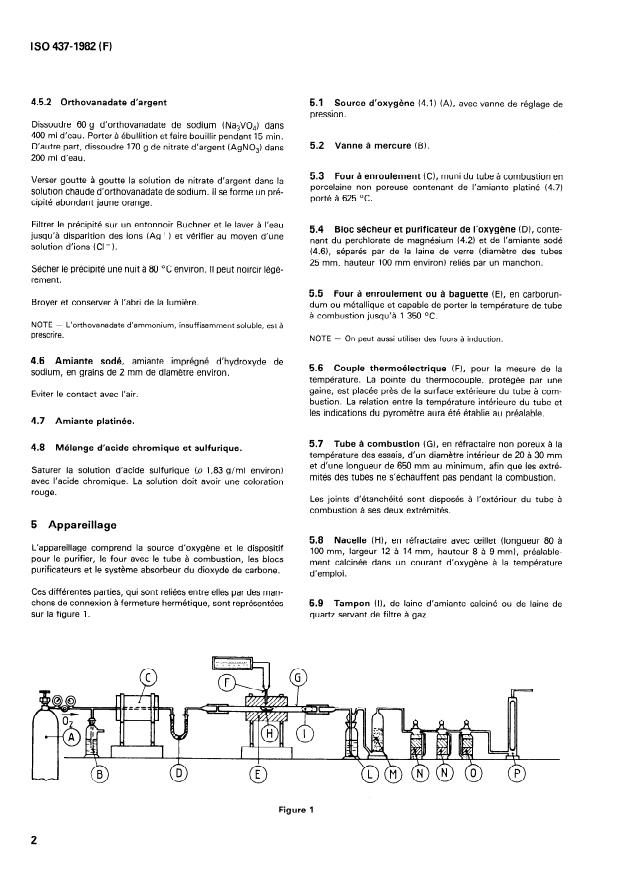 ISO 437:1982 ISO 437:1982 - Aciers et fontes -- Dosage du carbone total -- Méthode gravimétrique apres combustion - Page 4 preview