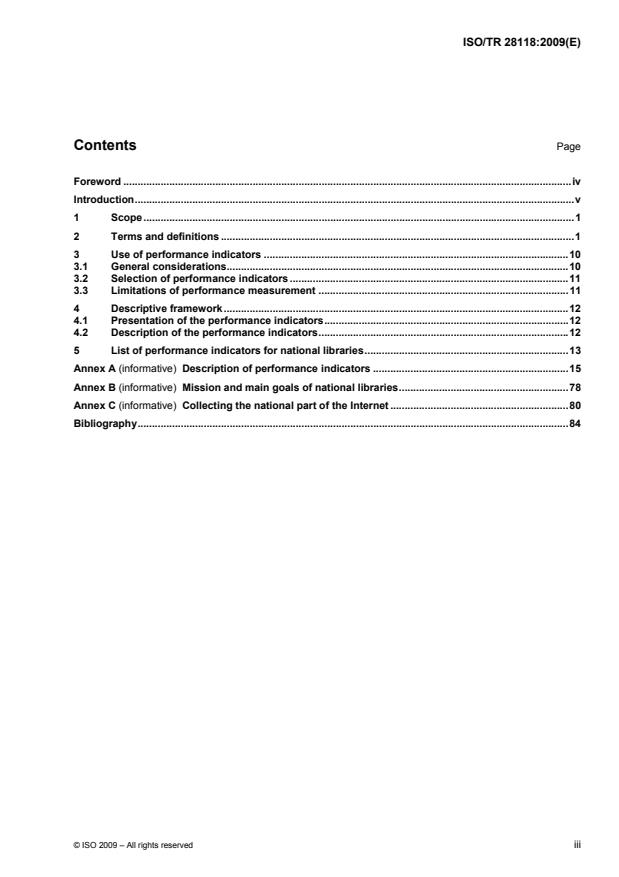 ISO/TR 28118:2009 - Information and documentation -- Performance indicators for national libraries
