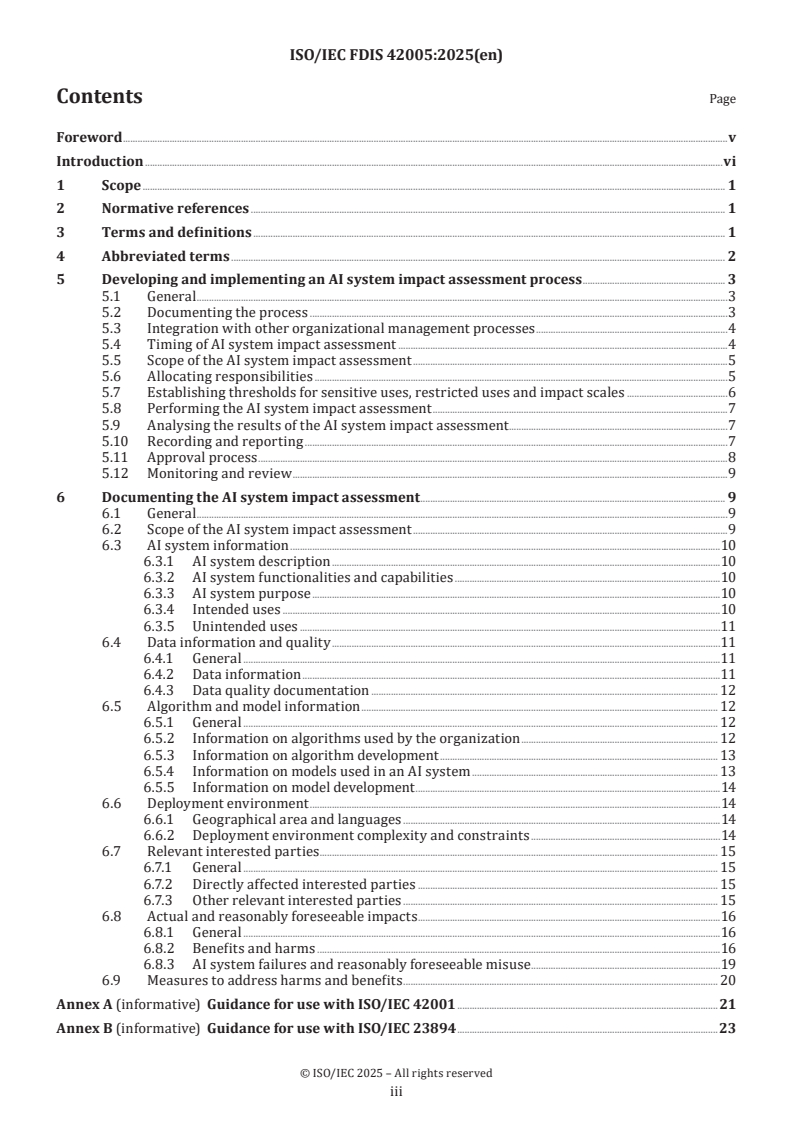 ISO/IEC FDIS 42005 - Information technology — Artificial intelligence — AI system impact assessment
Released:5. 02. 2025