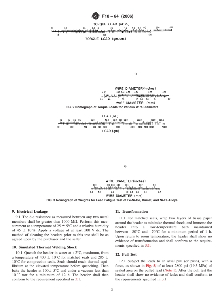 ASTM F18-64(2006) - Standard Specification and Test Method for Evaluation of Glass-to-Metal Headers Used in Electron Devices