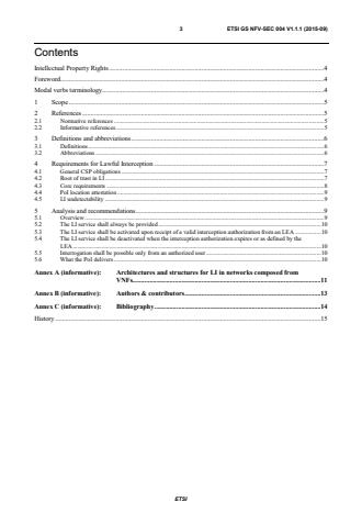 ETSI GS NFV-SEC 004 V1.1.1 (2015-09) - Network Functions Virtualisation (NFV); NFV Security; Privacy and Regulation; Report on Lawful Interception Implications