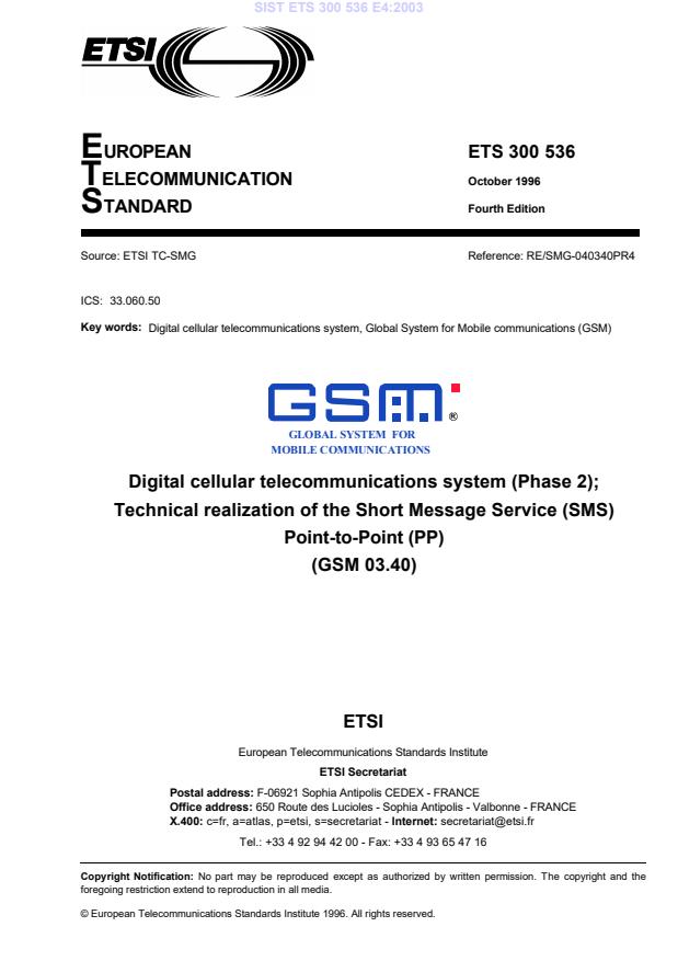 ETS 300 536 E4:2003