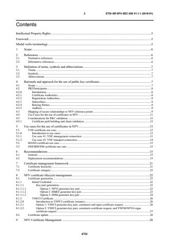 ETSI GR NFV-SEC 005 V1.1.1 (2019-01) - Network Functions Virtualisation (NFV); Trust; Report on Certificate Management