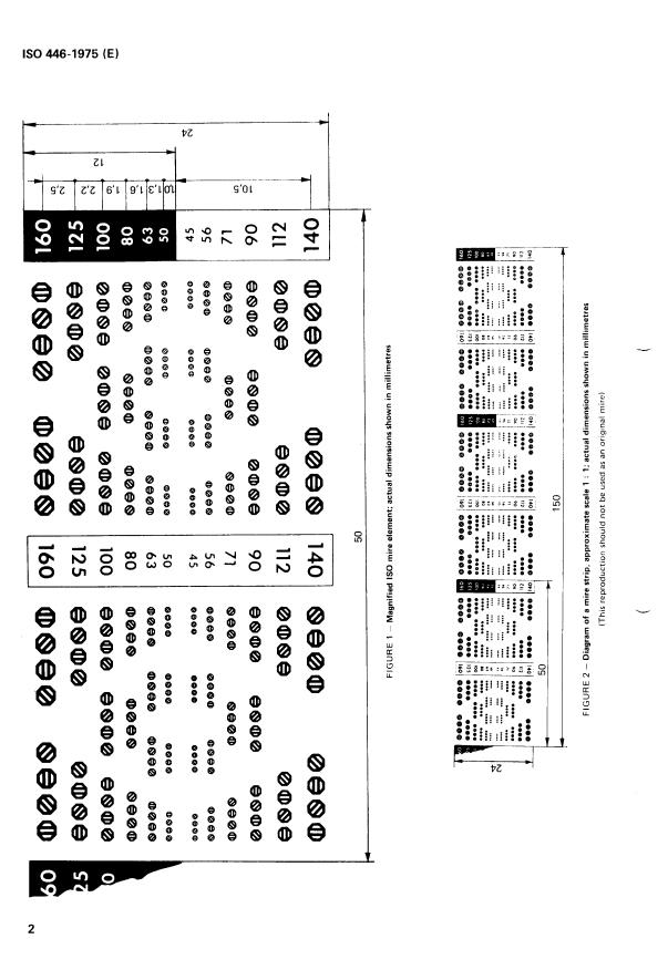 ISO 446:1975 ISO 446:1975 - Microcopying -- ISO No. 1 Mire -- Description and use in photographic documentary reproduction - Page 4 preview