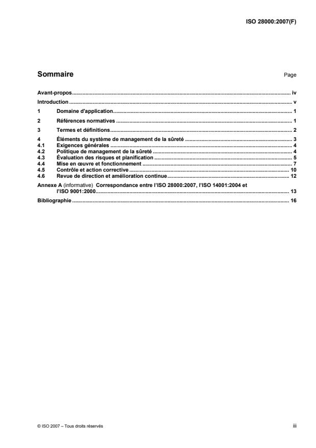 ISO 28000:2007 - Spécifications relatives aux systemes de management de la sureté de la chaîne d'approvisionnement