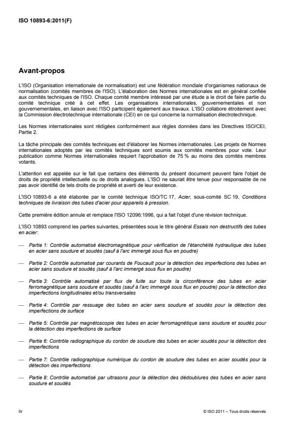 ISO 10893-6:2011 ISO 10893-6:2011 - Essais non destructifs des tubes en acier - Page 4 preview