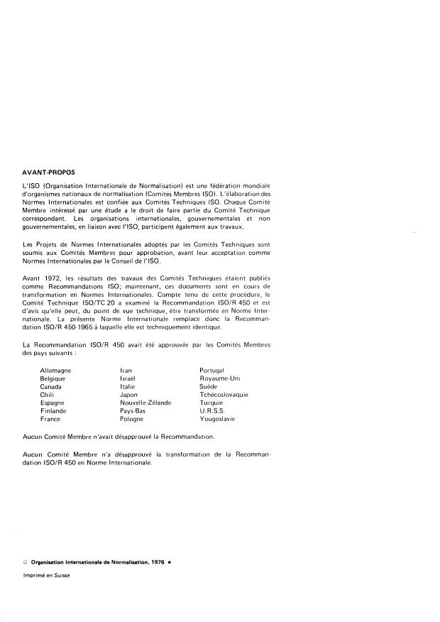 ISO 450:1976 ISO 450:1976 - Aéronefs -- Raccord pour l'alimentation en eau potable - Page 2 preview