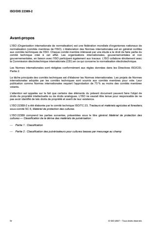 ISO 22369-2:2010 ISO 22369-2:2010 - Matériel de protection des cultures -- Classification de la dérive des matériels de pulvérisation - Page 4 preview