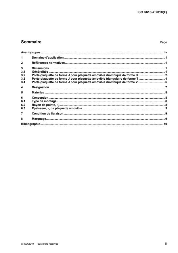 ISO 5610-7:2010 - Porte-plaquette a queue rectangulaire pour plaquettes amovibles