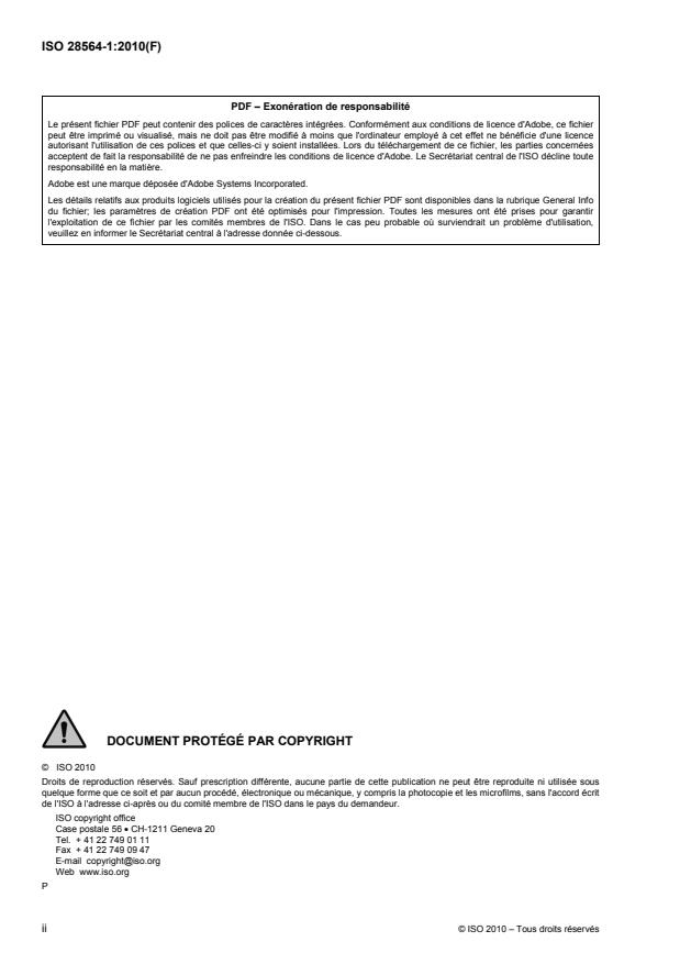ISO 28564-1:2010 ISO 28564-1:2010 - Systemes de guidage destinés a l'information du public - Page 2 preview