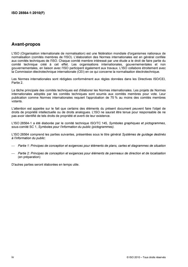 ISO 28564-1:2010 ISO 28564-1:2010 - Systemes de guidage destinés a l'information du public - Page 4 preview