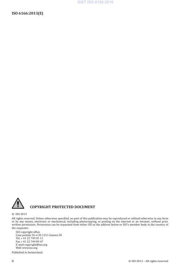 ISO 6166:2013 ISO 6166:2019 - Page 4 preview