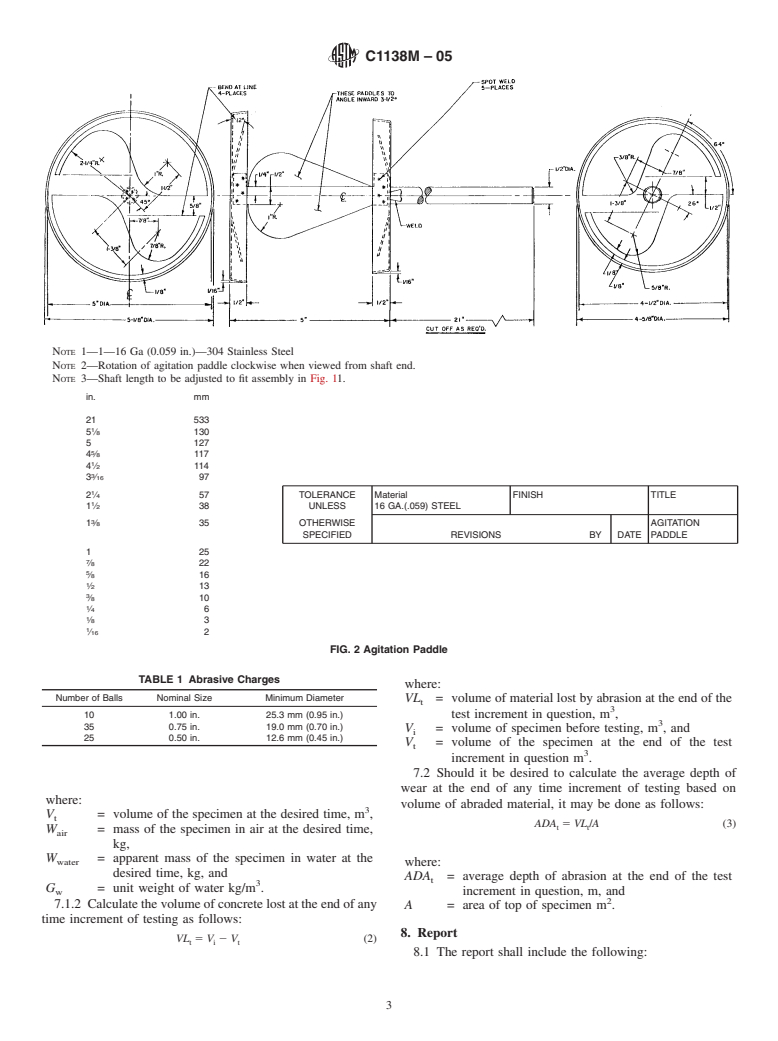 ASTM C1138M-05 - Standard Test Method for Abrasion Resistance of Concrete (Underwater Method)