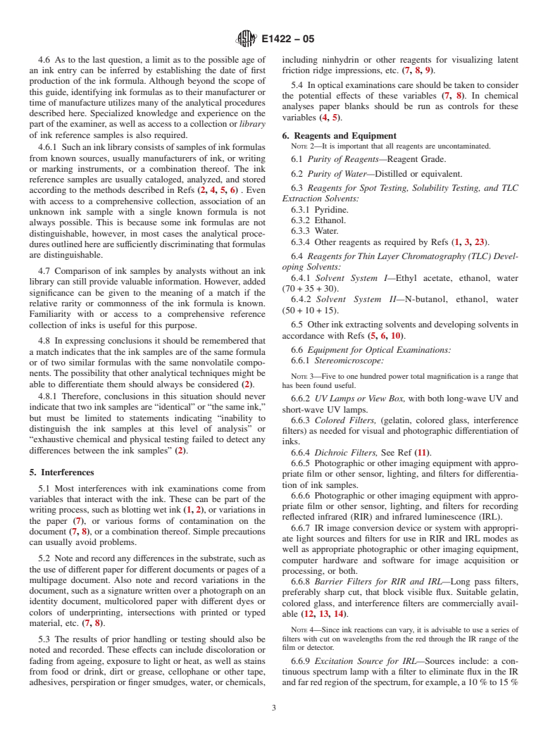 ASTM E1422-05 - Standard Guide for Test Methods for Forensic Writing Ink Comparison (Withdrawn 2014)