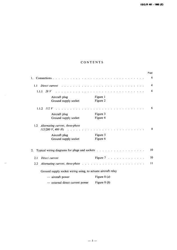 ISO/R 461:1965 - Connections for aircraft ground electrical supplies