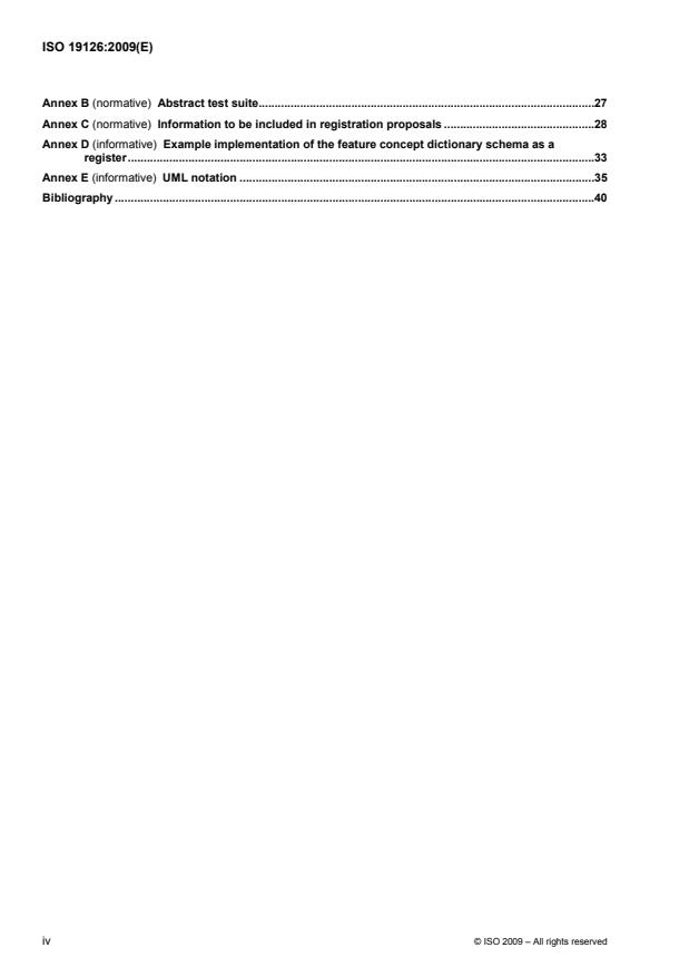 ISO 19126:2009 - Geographic information -- Feature concept dictionaries and registers - Page 4 preview