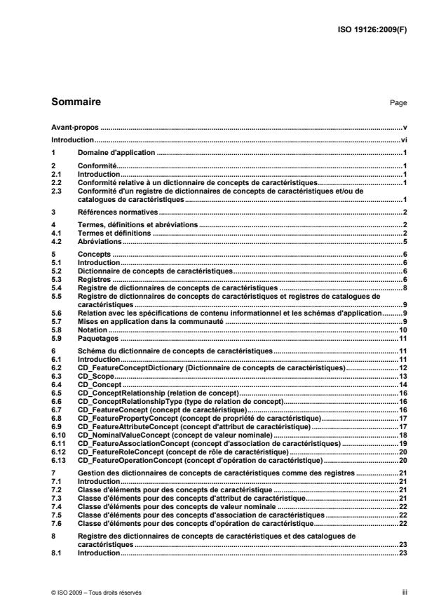 ISO 19126:2009 - Information géographique -- Dictionnaires de concepts de caractéristiques et registres