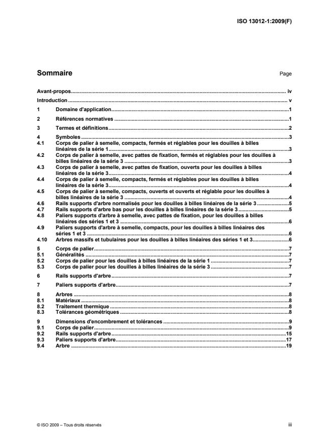 ISO 13012-1:2009 - Roulements -- Accessoires pour douilles a billes linéaires