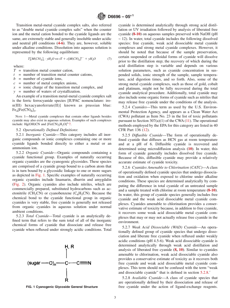ASTM D6696-05e1 - Standard Guide for Understanding Cyanide Species