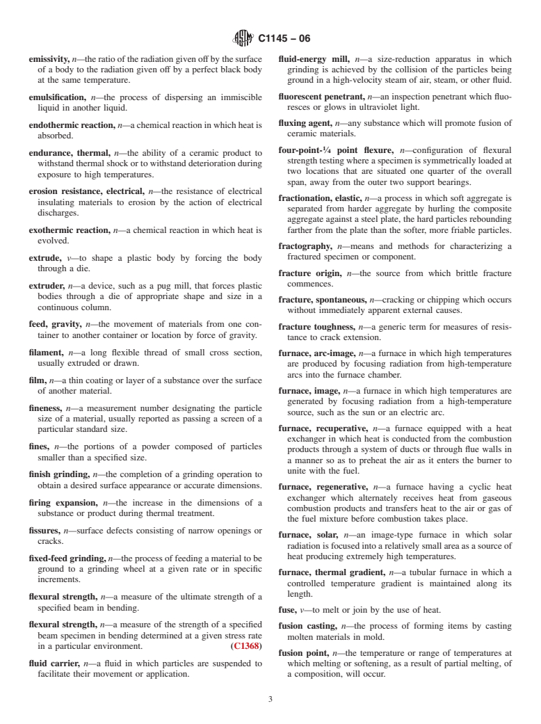 ASTM C1145-06 - Standard Terminology of Advanced Ceramics